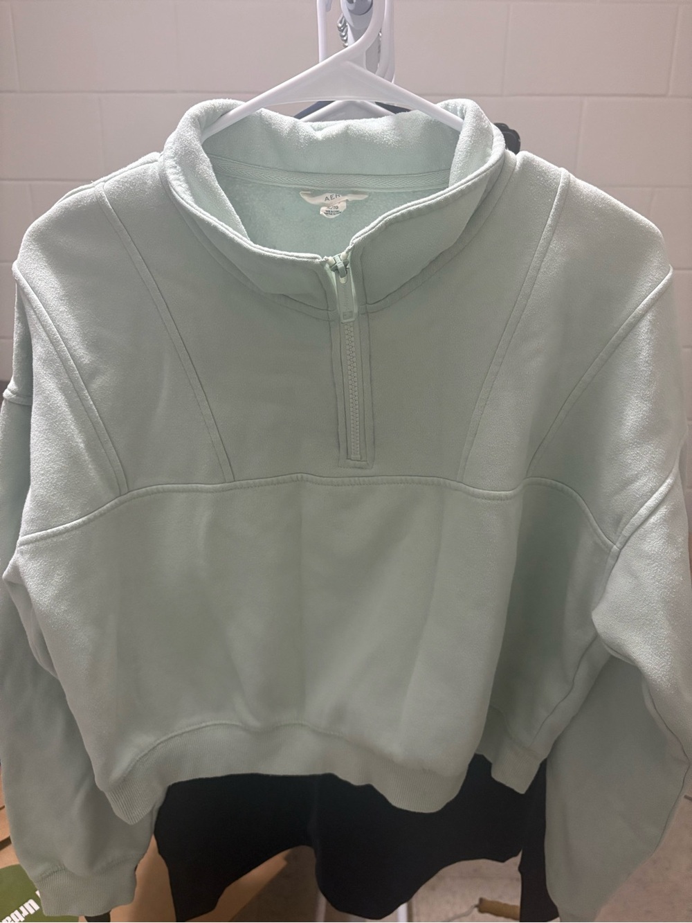 AERO Quarter-Zip Fleece Pullover Sweater - Mint